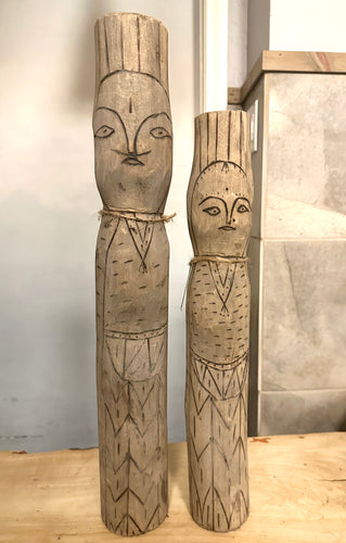 Carved Wooden Sculpture Posts
