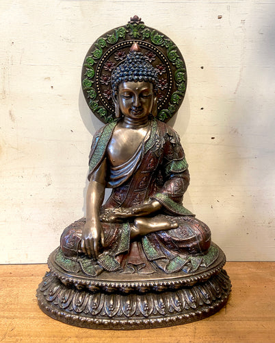 Medium Metal Sakyamuni Sitting Buddha