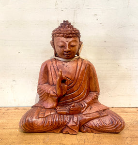 Small Red Wooden Buddha