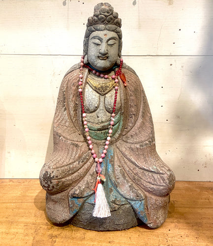 Large Wooden Sitting Quan Yin