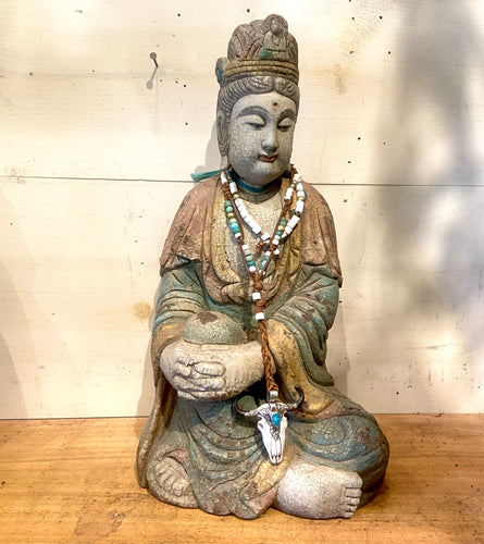 Large Wooden Sitting Quan Yin II