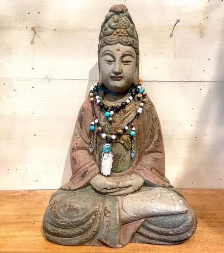 Large Wooden Sitting Quan Yin III