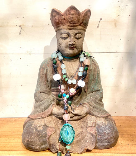 Large Wooden Sitting Quan Yin IV