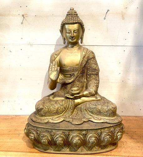 Medium Vintage Brass Buddha