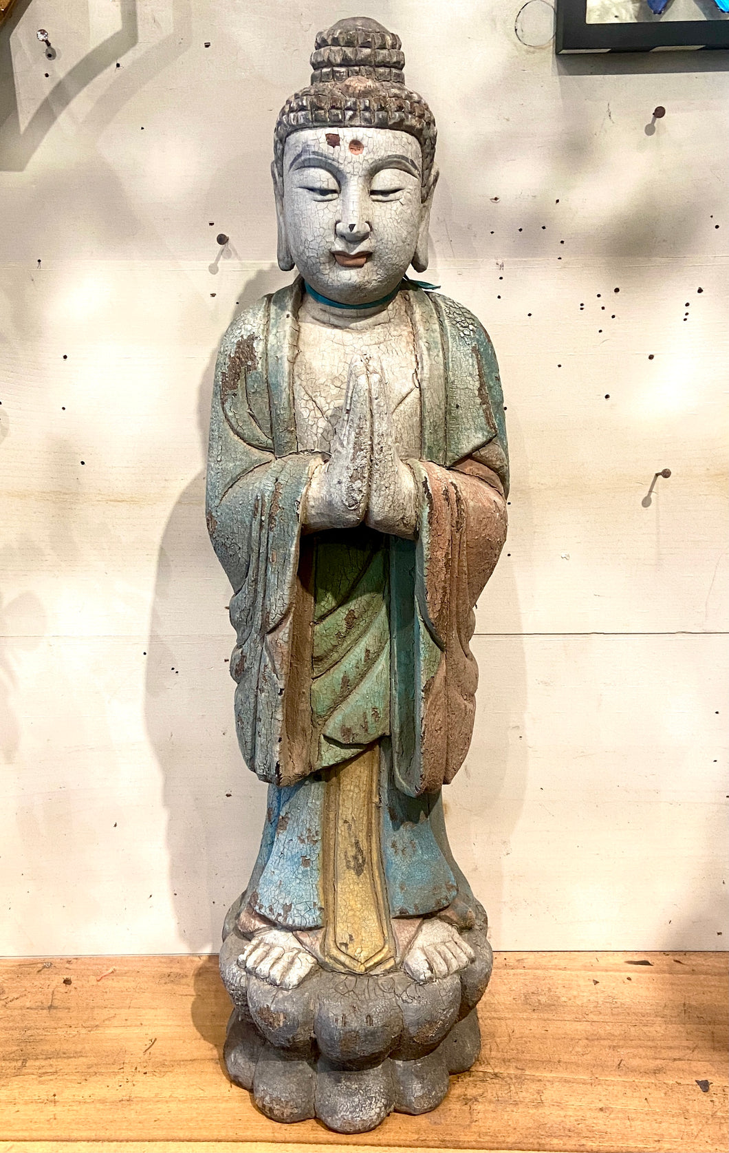 Standing Praying Camphor Buddha