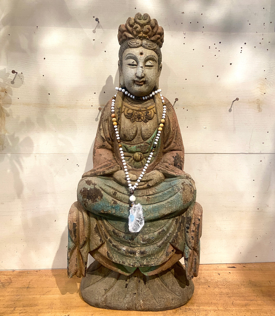 Large Vintage Camphor Sitting Quan Yin II