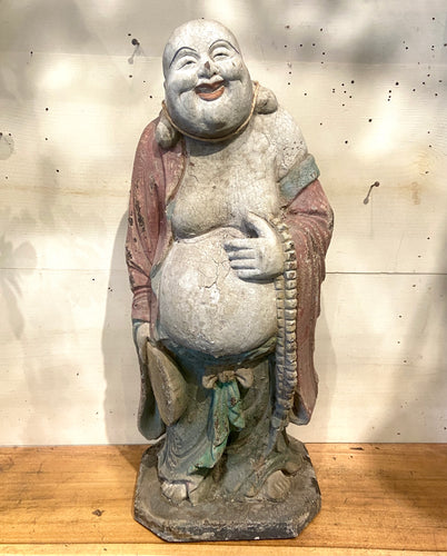 Large Vintage Camphor Laughing Buddha II