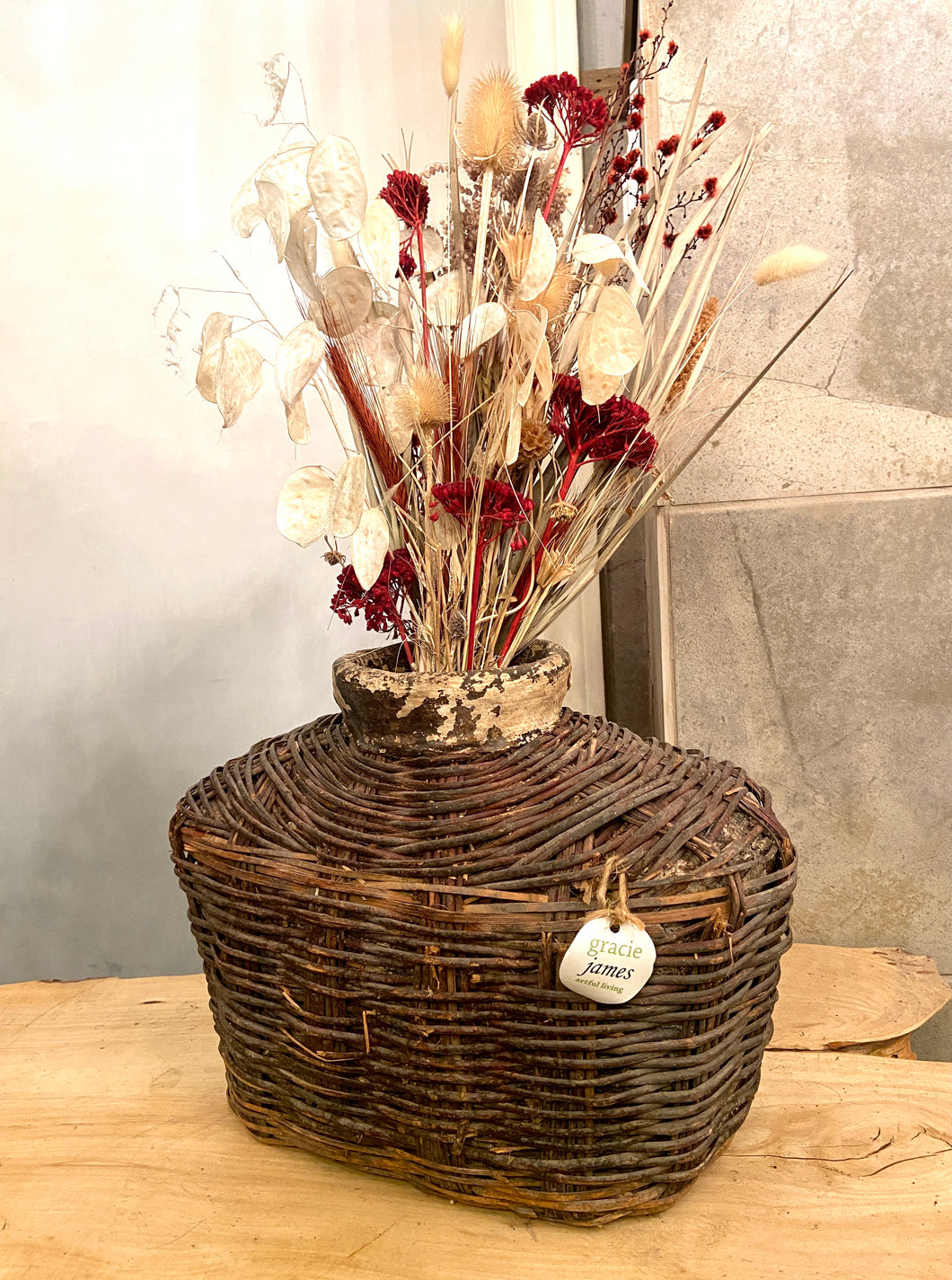 Dried Flower Arrangement Basket