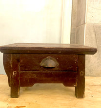 Load image into Gallery viewer, Antique Wooden Chest &amp; Stool