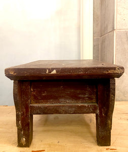 Antique Wooden Chest & Stool