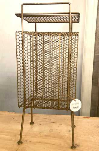 Textured Metal Floor Magazine Rack