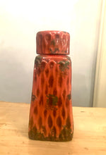 Load image into Gallery viewer, Red Ceramic Lidded Vase