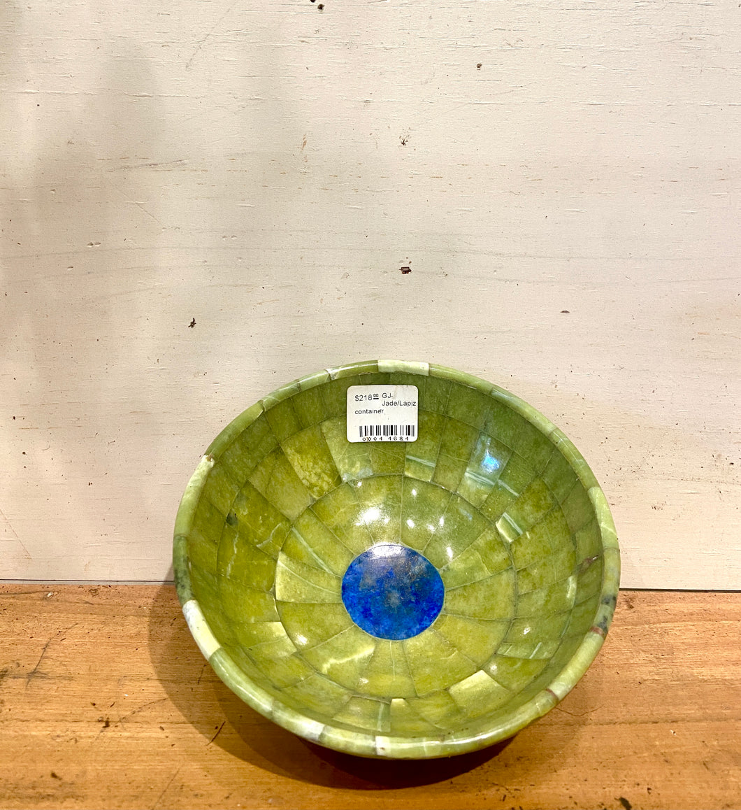 Jade and Lapis Mudball Dish