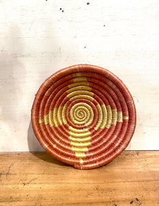Red and Yellow Woven Mudball Dish
