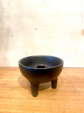 Load image into Gallery viewer, Small Black 3 Legged Mudball Dish