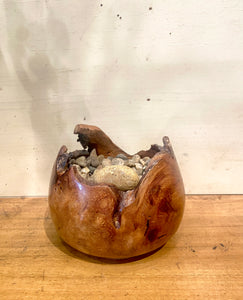 Polished Wood Mudball Container