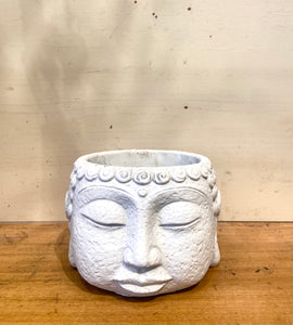 Large Ceramic Buddha Head Mudball Container