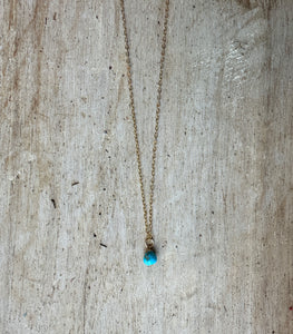Mini Turquoise Pendant Necklace