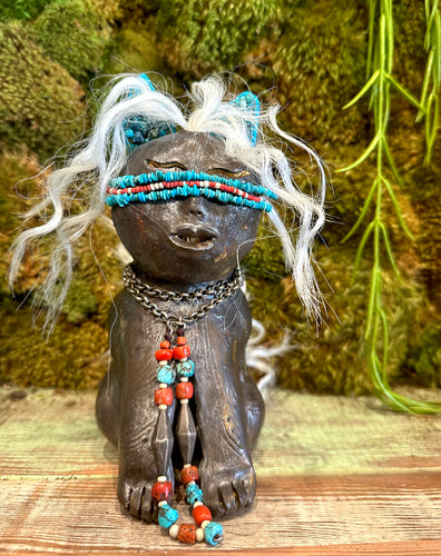 Masked Dog Series - One of a Kind Small Metal Pre-Columbian Protection Dog