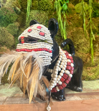 Load image into Gallery viewer, Masked Dog Series - One of a Kind Feather Red &amp; White  Pre-Columbian Protection Dog
